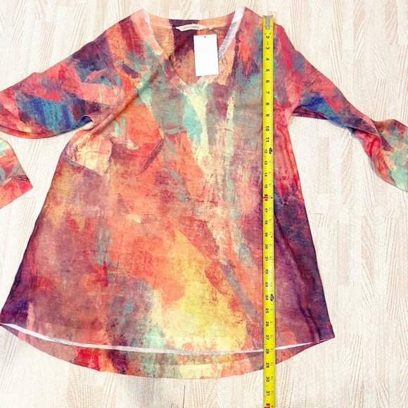 Soft Surroundings Plein de Couleurs Sweater Knit Tunic Multicolor Size Medium - Picture 9 of 9